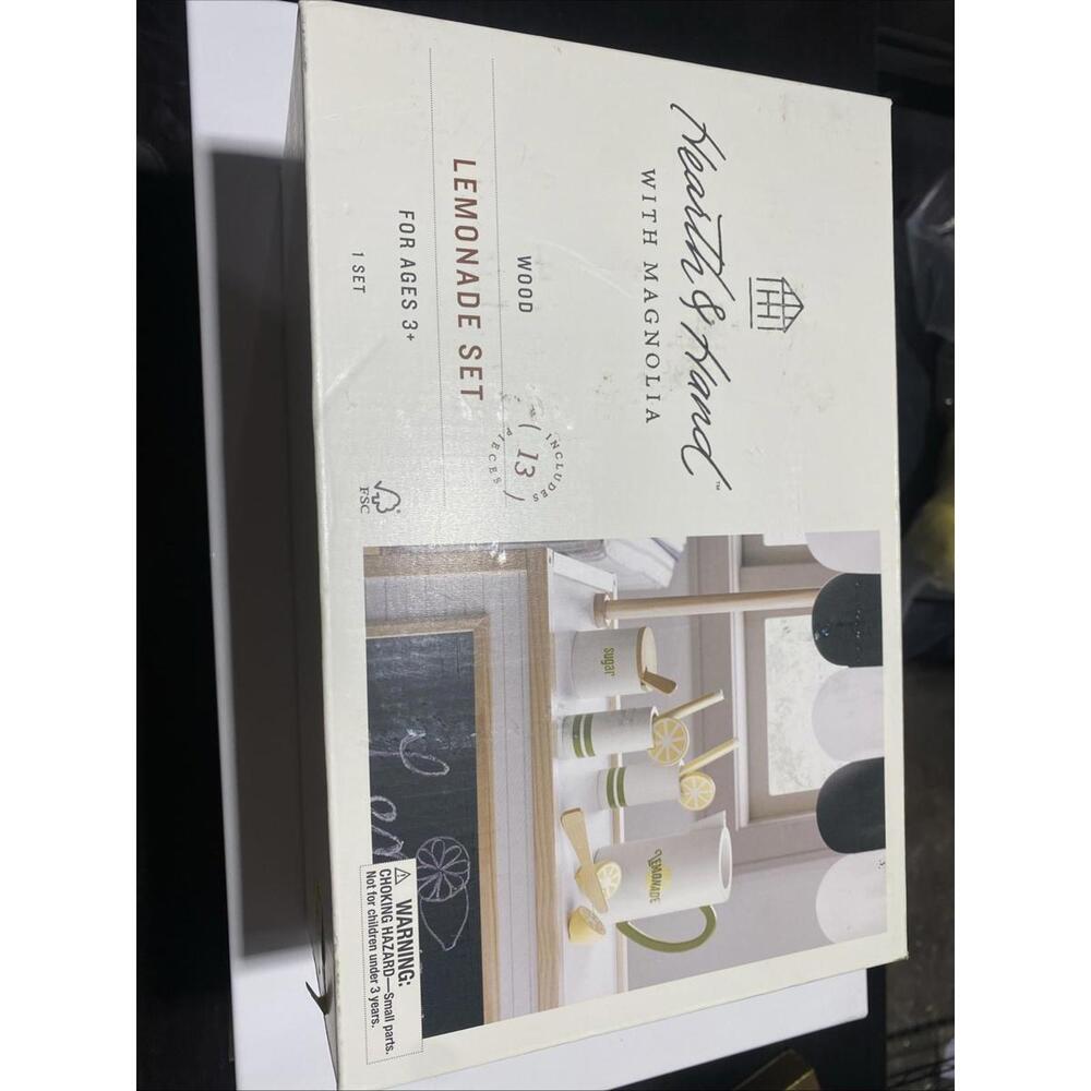 New Hearth & Hand™ w/ Magnolia 13 Piece Toy Wood Lemonade Set RARE Target Brand